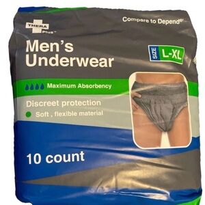 Thera Plus Men’s L/XL Maximum Absorbency Disposable Underwear